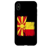 North Macedonia Belgium Half Flag Macedonian Belgian Jersey Case for iPhone XS Max