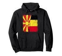 North Macedonia Belgium Half Flag Macedonian Belgian Jersey Pullover Hoodie