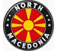 North Macedonia Country Flag Decorative Vinyl Sticker 3059 | Vinyl