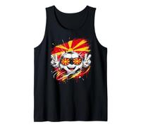 North Macedonia Flag Kids Macedonian Cartoon Tank Top