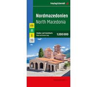 North Macedonia Road and Leisure Map: 1:200,000 scale map by freytag & berndt Fo