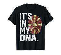 North Macedonia Roots Flag Fingerprint Graphic Patriotic T-Shirt