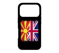 North Macedonia UK Flag Macedonian British Heritage Case for iPhone 17 Pro