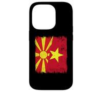 North Macedonia Vietnam Half Flag Macedonian Vietnamese Case for iPhone 14 Pro