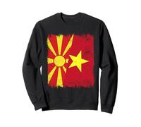 North Macedonia Vietnam Half Flag Macedonian Vietnamese Sweatshirt