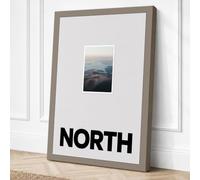 North Minimalist Canvas Wall Art Print 24x16 Inch
