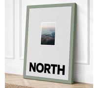 North Minimalist Canvas Wall Art Print 36x24 Inch
