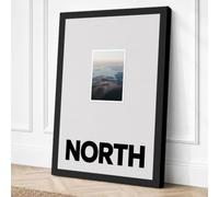 North Minimalist Canvas Wall Art Print 36x24 Inch