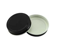 North Mountain Supply 58mm Black Metal Screw Caps with Plastisol Liner - Fits 58-400 Thread - Pack of 12 Leak-Proof Lids - Made in USA