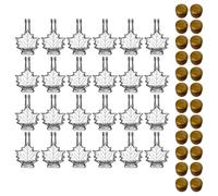 North Mountain Supply Maple Leaf Glass Syrup Bottle - 1.7 fl oz (50 ml) - Tamper-Evident Gold Plastic Lid - Case of 24 - Ideal for Maple Syrup, Honey, or Homemade Gifts