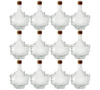 North Mountain Supply Maple Leaf Glass Syrup Bottle - 8.5 fl oz (250 ml) - Tamper-Evident Gold Plastic Lid - Case of 12 - Ideal for Maple Syrup, Honey, or Homemade Gifts