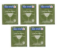 North Mountain Supply Red Star Cote des Blancs Wine Yeast - Pack of 5 - with Freshness Guarantee