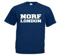 North Norf London Mens T Shirt Medium Navy
