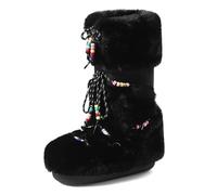 North Oak Faux Fur Boots for Women Fuzzy Winter Knee High Snow Boots, 1 | Tall, Lace-Up, Y2k, Platform, Fluffy, Warm Trendy 2026, Round Toe, Fashion, Comfy, Furry Fluffy Shoes