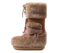 North Oak Faux Fur Boots for Women Fuzzy Winter Knee High Snow Boots | Tall, Lace-Up, Y2k, Platform, Fluffy, Warm Trendy 2026, Round Toe, Fashion, Comfy, Furry Fluffy Shoes