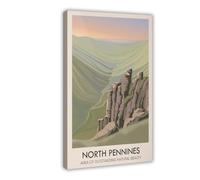 North Pennines Canvas Poster for Living Room Decor Gift