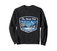 North Pole Alaska Winter Snowman Christmas Holiday Sweatshirt