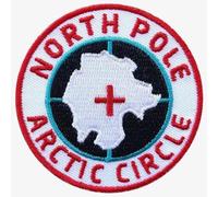 North Pole Arctic Circle Flag Patch (3 Inch) Iron-on/Sew-on Badge Travel Souvenir Emblem Vacation Backpack Gift Patches