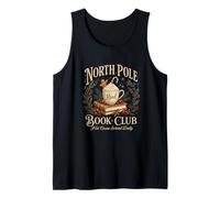 North Pole Book Club Christmas Reading Hot Cocoa Graphic Tank Top