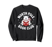 North Pole Book Club Cute Polar Bear Reading Sweatshirt