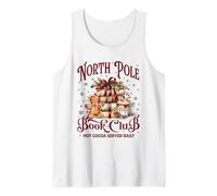North Pole Book Club Hot Cocoa Served | Reading Book Nerd Tank Top
