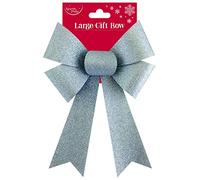 North Pole Christmas Tree bow xmas large tree Topper party decorations gift bow Glitter silver