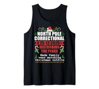 North Pole Correctional Christmas Disturbing The Peace Made Tank Top