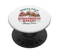 North Pole Gingerbread Bakery Art PopSockets Adhesive PopGrip