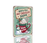 North Pole Gingerbread Bakery Metal Sign Retro Christmas Decor for Kitchen Sweet Treat Cafe Wall Art Holiday Baking Display Poster 8x12 inch