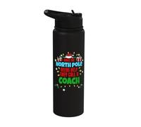 North Pole Helper Coach Funny Coach Christmas Stainless Steel Insulated Water Bottle