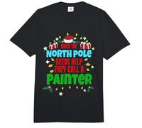 North Pole Helper Painter Funny Painter Christmas Comfort Colors Adult Heavyweight T-Shirt