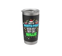 North Pole Helper Willie Christmas Willie Name Stainless Steel Insulated Tumbler