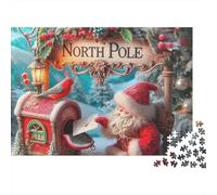 North Pole Mailbox 1000 Piece Jigsaw Puzzle For Adults Challenging Game Stress Relief Puzzle Cultivate The Spirit of Teamwork For Adults Gifts 500pcs (52x38cm)