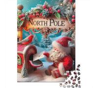 North Pole Mailbox 1000 Piece Jigsaw Puzzle For Adults Family Challenge Toys Stress Relief Puzzle Cultivate The Spirit of Teamwork for Family Decorations 1000pcs (75x50cm)