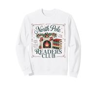 North Pole Readers Club Cozy Vibes Book Lovers Design Sweatshirt