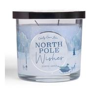 North Pole Wishes Luxury Festive Scented Candle 350g Jar with Lid by Candy Cane Lane - Long Burn Time