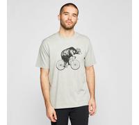 Men's Bear On A Bike T-Shirt - Grey, Grey XXL