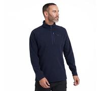 NORTH RIDGE Men's Peak Half Zip Fleece, Polyester Honeycomb Pique, Power Stretch Side Panels, Midweight, for Walking and Camping (UK, Alpha, XL, Regular, Regular, Navy)