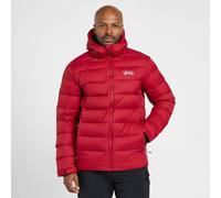 North Ridge Men's Tech Down II Jacket – 550 Fill Power Down, Adjustable Hood – Red L