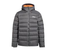 NORTH RIDGE Men's Tech Down II Jacket with Adjustable Hood & 550 Fill Power Down, Water Repellent, Durable Ripstop Fabric, Puffer Winter Coat (UK, Alpha, S, Regular, Regular, Grey)