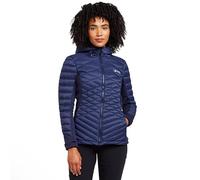 NORTH RIDGE Women’s Tech Breeze Down Jacket with Peaked Hood & Stretch Panels, Water Repellent, Insulated & Lightweight Puffer Winter Coat (UK, Numeric, 18, Regular, Regular, Navy)