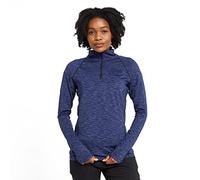 NORTH RIDGE Women's Ainslie Half Zip Pullover with Soft Brushed Back Fleece Inner, Lightweight, Breathable & Stretchy Midlayer (UK, Numeric, 14, Regular, Regular, Blue)