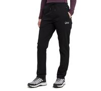 NORTH RIDGE Women's Move Pant, Straight Leg, Stretch Nylon Spandex, Ribbed Waistband with Drawcord, Zipped Pocket, Water Repellent Trousers (UK, Numeric, 20, Regular, Regular, Black)