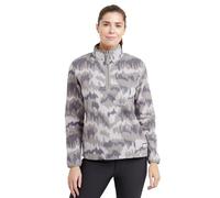 NORTH RIDGE Women's Vision Half Zip Fleece, Recycled Polyester, Relaxed Fit, 180g Brushed Micro Fleece, Ideal for Walking, Hiking & Everyday Casual Wear (UK, Numeric, 10, Regular, Regular, Grey)