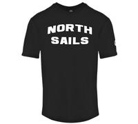 North Sails Mens Block Brand Logo Black T-Shirt Cotton - Size Medium
