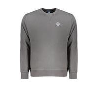 North Sails Mens Casual Crew Neck Sweatshirt - Grey Cotton - Size X-Large
