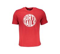 North Sails Mens Circle Logo Tee Short Sleeve - Red Cotton - Size Large