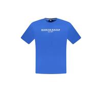 North Sails Mens Classic Logo Tee Short Sleeve Crew Neck - Medium Blue Cotton - Size Large