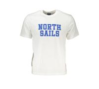 North Sails Mens College Logo Tee Short Sleeve - White Cotton - Size 2XL