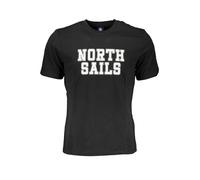 North Sails Mens College Print Tshirt - Black Cotton - Size 2XL